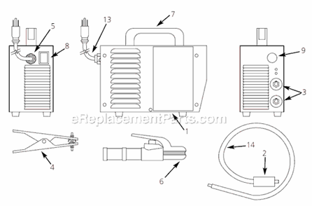 Page A Diagram and Parts List for WS2100  Campbell Hausfeld Welder
